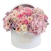 Кремовые и фиолетовые розы Maison des Fleurs, Гортензия